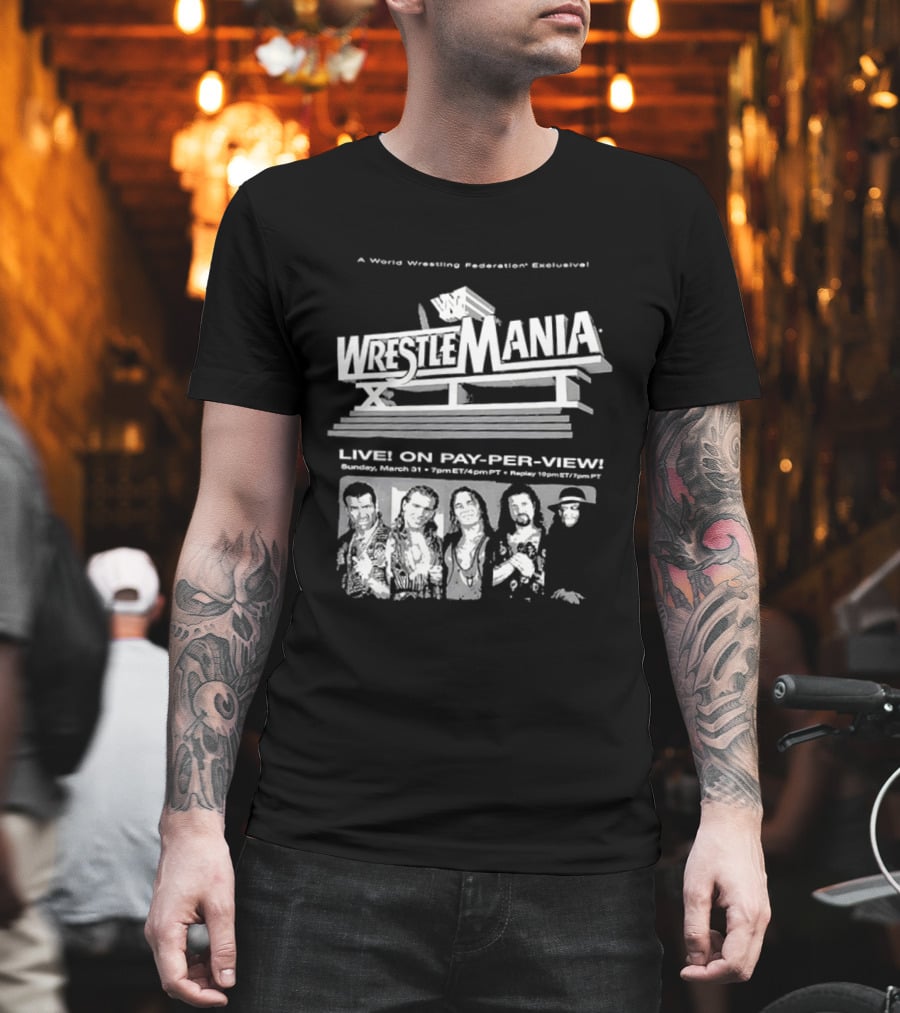 WrestleMania XII World Wrestling Federation Live On Pay Per View March 31 1996 Anaheim T-Shirt
