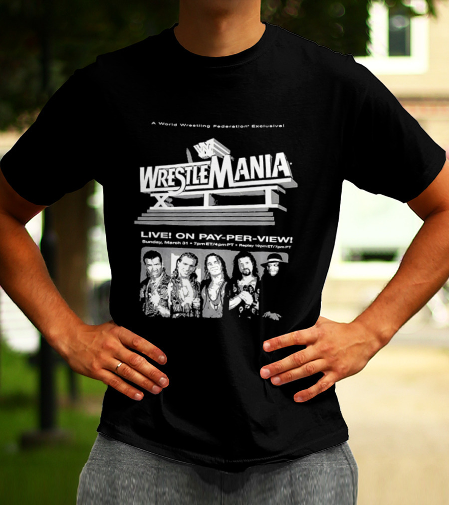 WrestleMania XII World Wrestling Federation Live On Pay Per View March 31 1996 Anaheim T-Shirt
