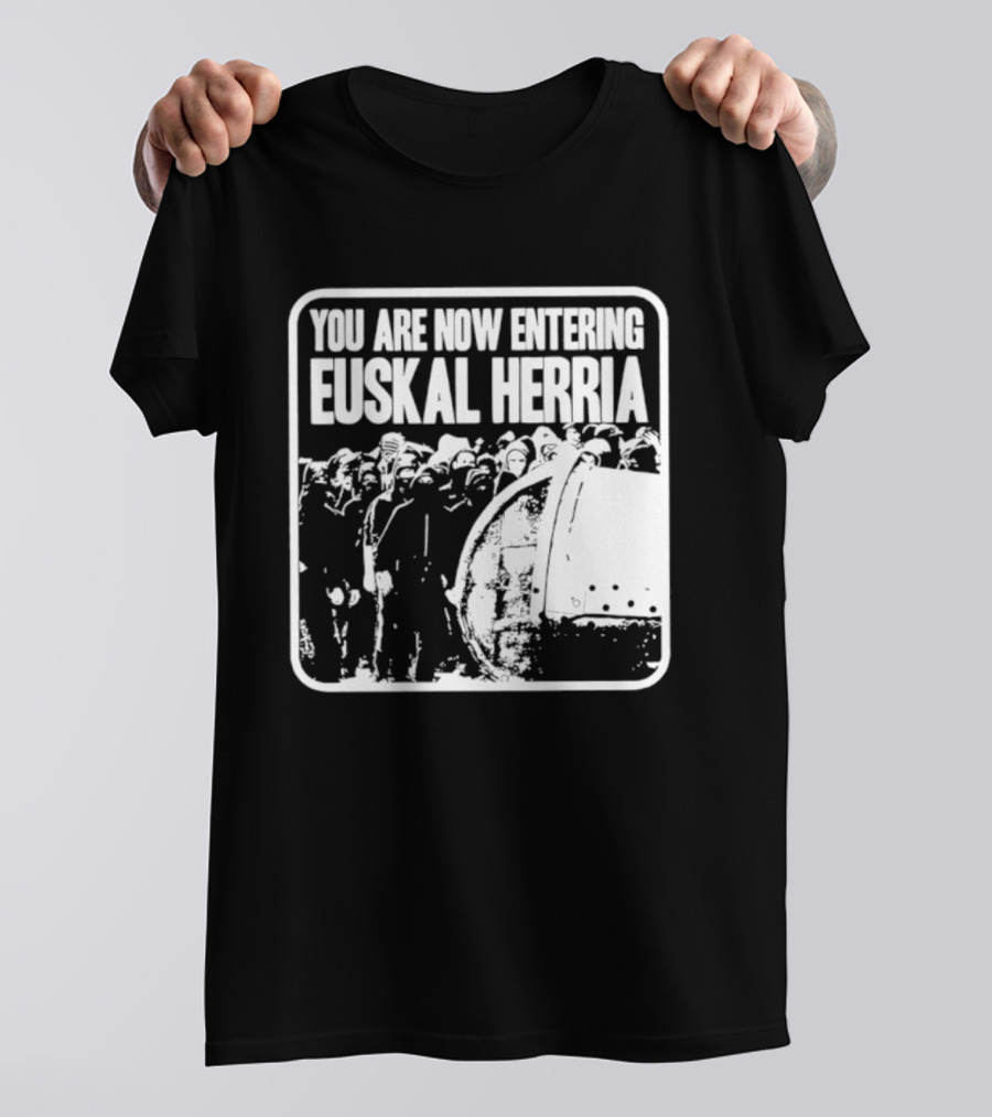 You Are Now Entering Euskal Herria Cosmic Tentacles Studio Edition Historic Basque Country Graffiti T-Shirt