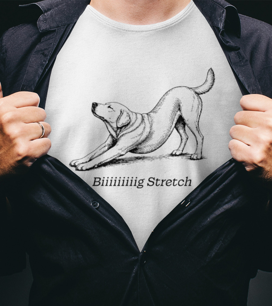 Biiiiiiiiig Stretch Yoga Dog Pose T-Shirt