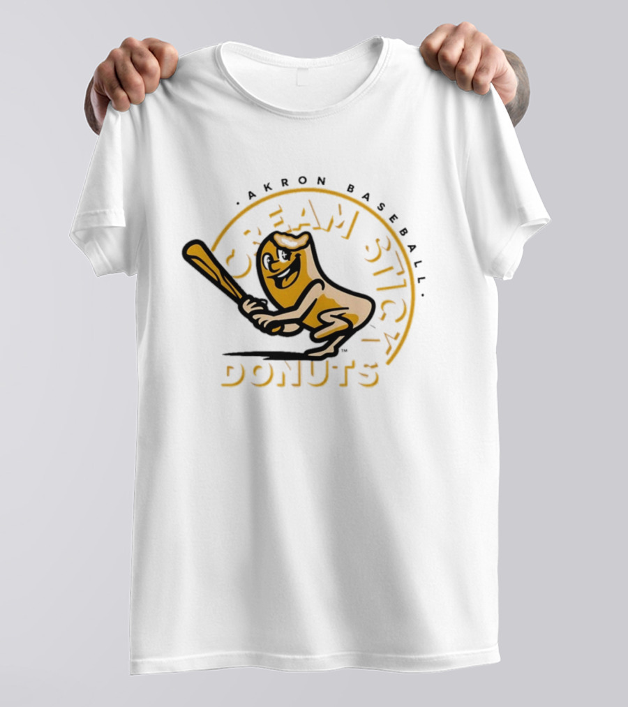 Cream Stick Donuts Akron Baseball T-Shirt