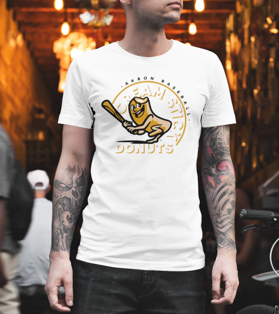 Cream Stick Donuts Akron Baseball T-Shirt