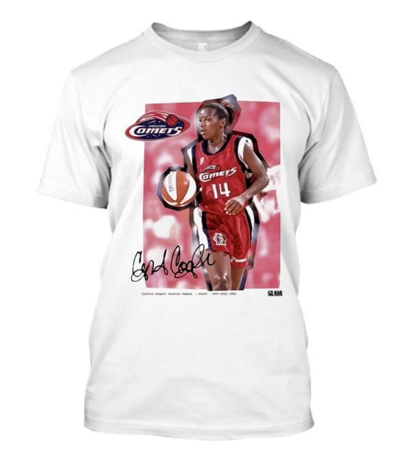 Cynthia Cooper Houston Comets 14 WNBA SLAM Legends T-Shirt
