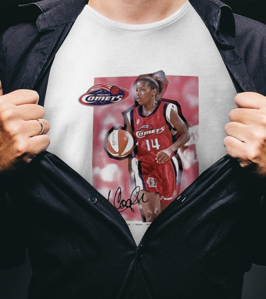 Cynthia Cooper Houston Comets 14 WNBA SLAM Legends T-Shirt