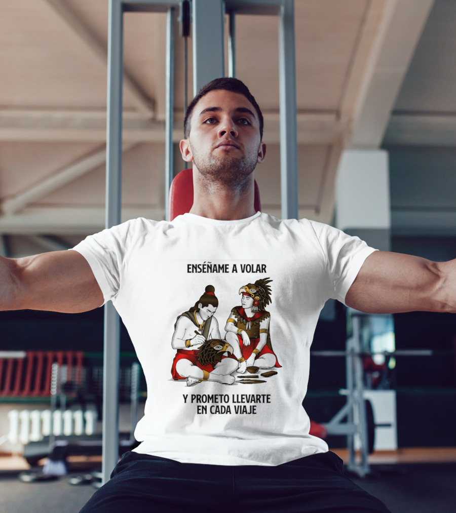 Enséñame A Volar Prometo Llevarte En Cada Viaje Guerrero Águila Guerrero Jaguar T-Shirt