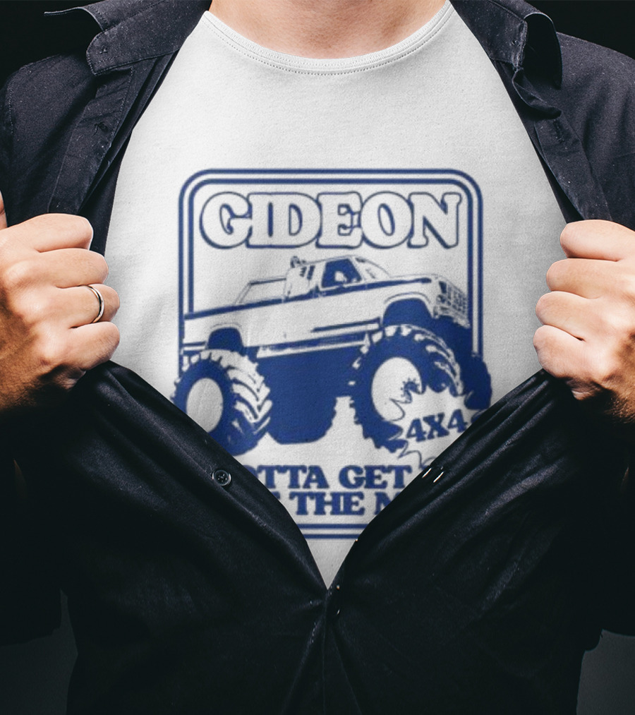 Gideon Monster Truck 4X4 Gotta Get It Out The Mud Ringer T-Shirt