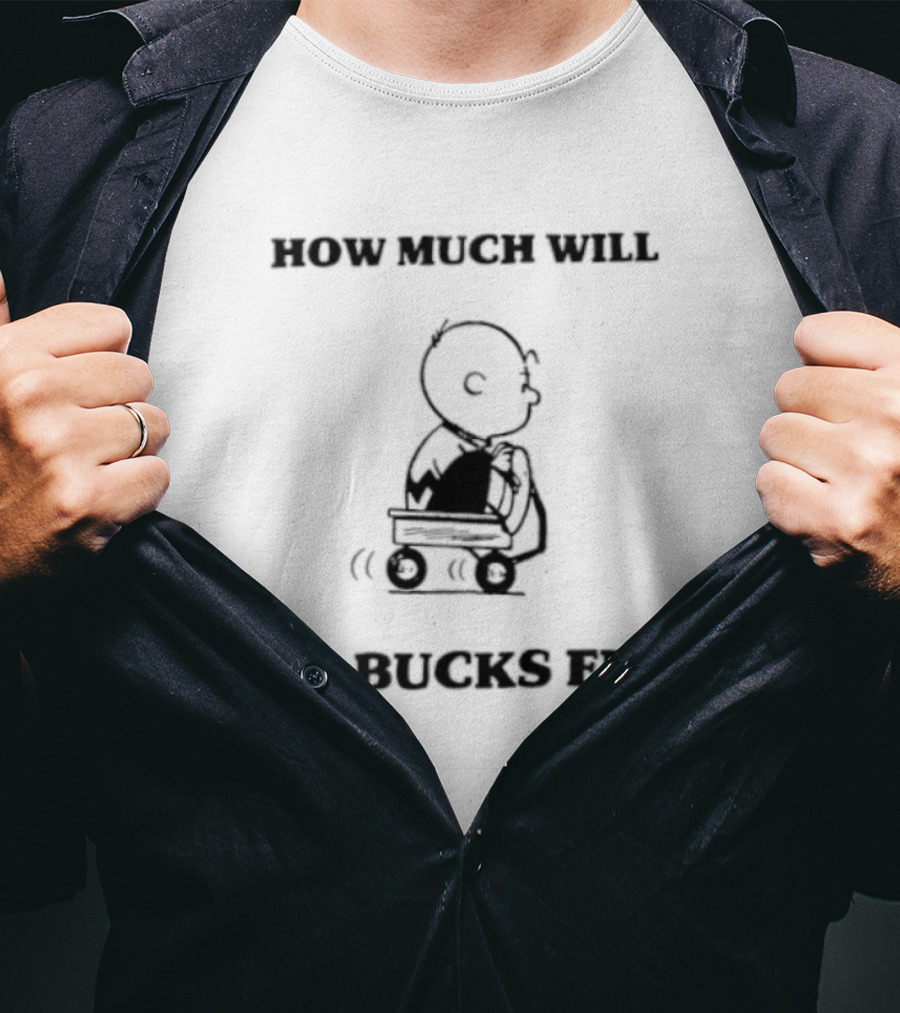 How Much Will $50 Bucks Fill Charlie Brown Cart Question T-Shirt