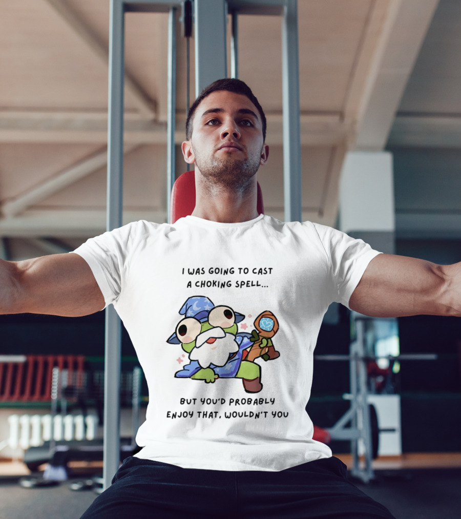 I Was Going To Cast A Choking Spell But You'd Probably Enjoy That Wizard Frog With Staff T-Shirt