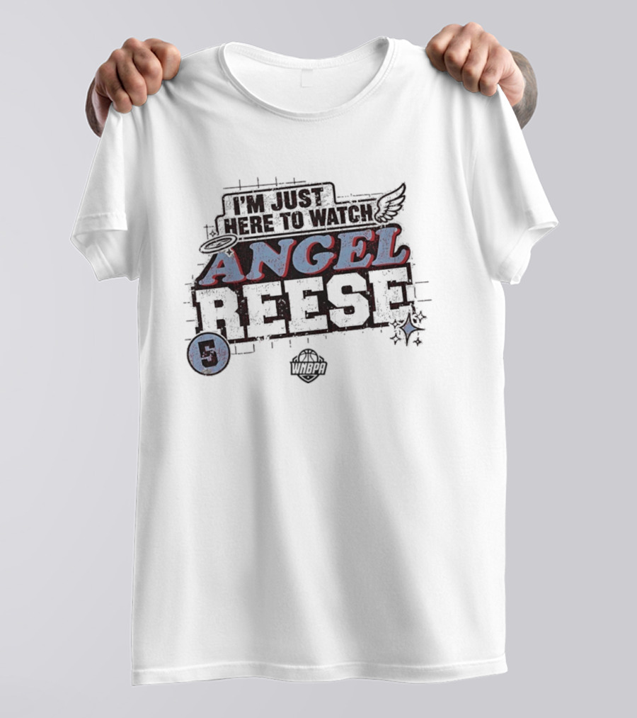I'm Just Here To Angel Reese 5 WNBA T-Shirt