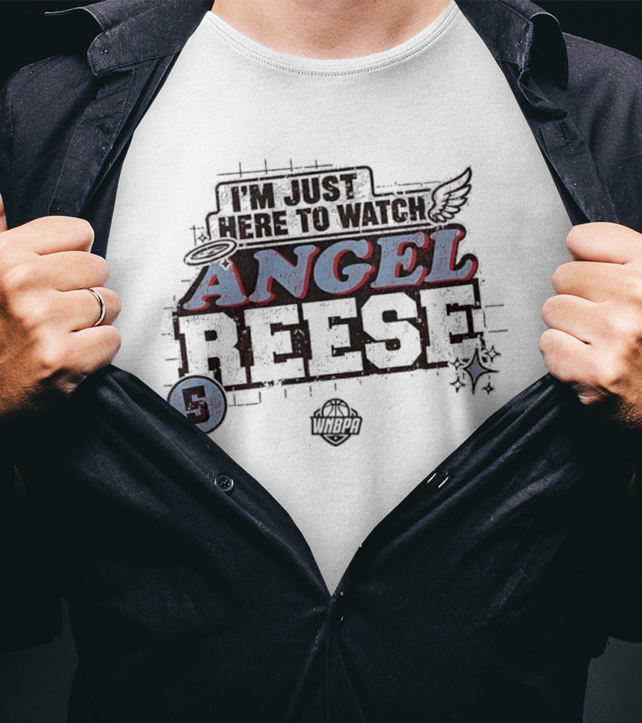 I'm Just Here To Angel Reese 5 WNBA T-Shirt