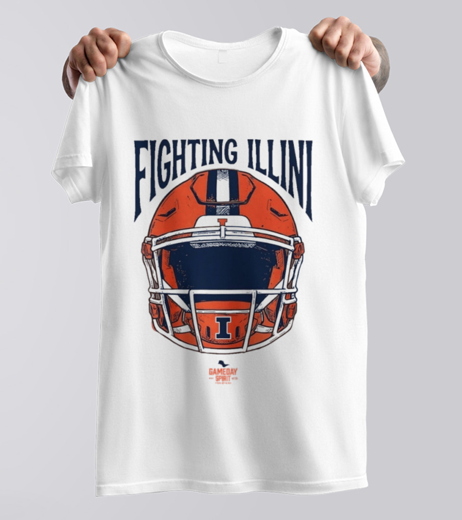 Fighting Illini 2026 Game Day Helmet Illinois Football T-Shirt