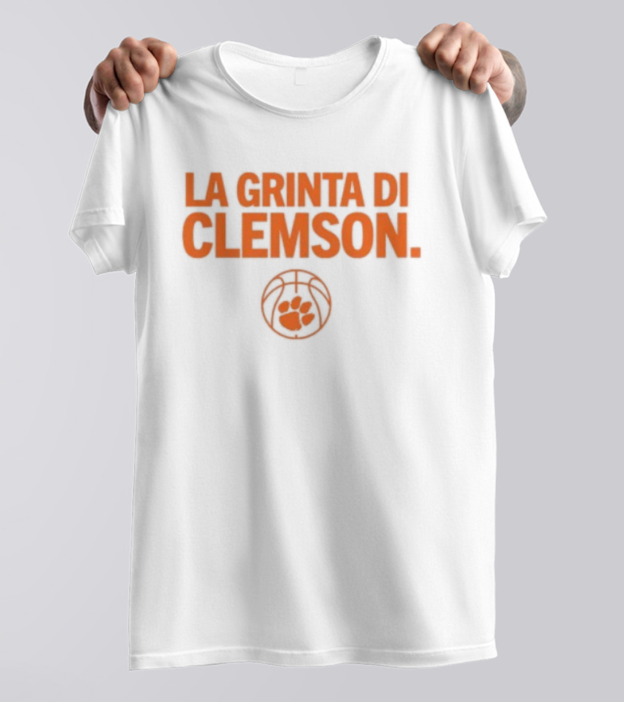 La Grinta Di Clemson Tigers Basketball Paw T-Shirt