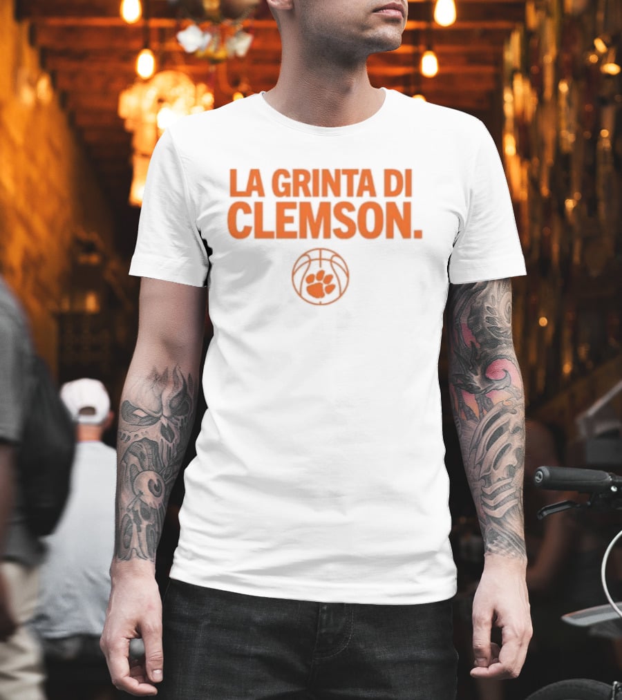 La Grinta Di Clemson Tigers Basketball Paw T-Shirt