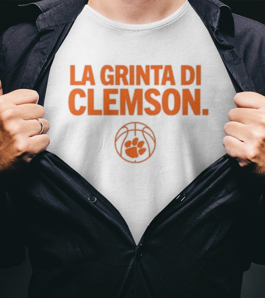 La Grinta Di Clemson Tigers Basketball Paw T-Shirt