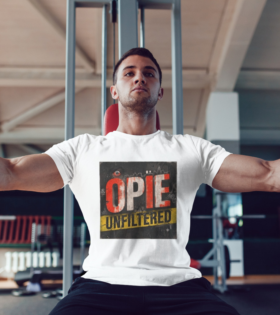 Opie Unfiltered Podcast Eye Graffiti Cityscape T-Shirt