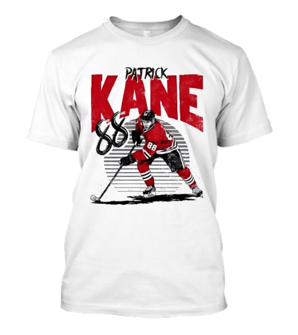 Patrick Kane 88 Chicago Blackhawks Hockey Player Action T-Shirt