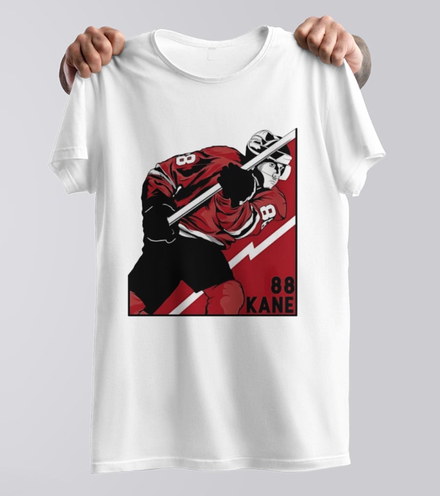 Patrick Kane 88 Chicago Blackhawks Comic Style Hockey Player T-Shirt