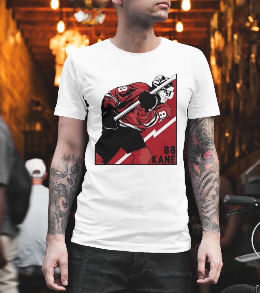 Patrick Kane 88 Chicago Blackhawks Comic Style Hockey Player T-Shirt
