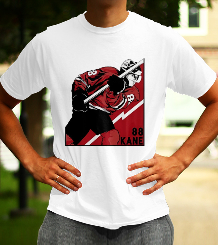 Patrick Kane 88 Chicago Blackhawks Comic Style Hockey Player T-Shirt