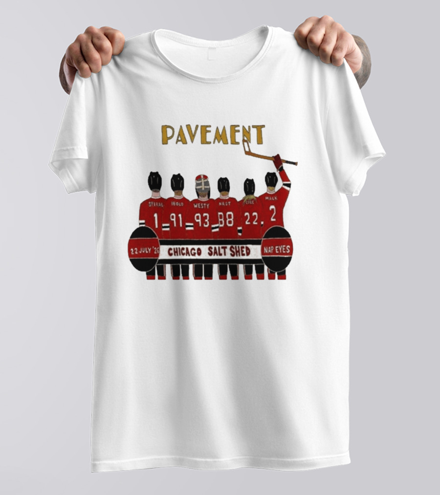 Pavement Chicago Salt Shed July 22 2026 Hockey Theme Nap Eyes Event T-Shirt