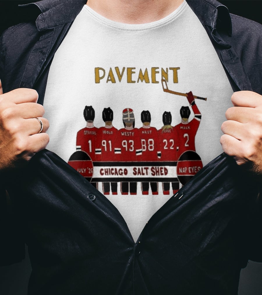 Pavement Chicago Salt Shed July 22 2026 Hockey Theme Nap Eyes Event T-Shirt