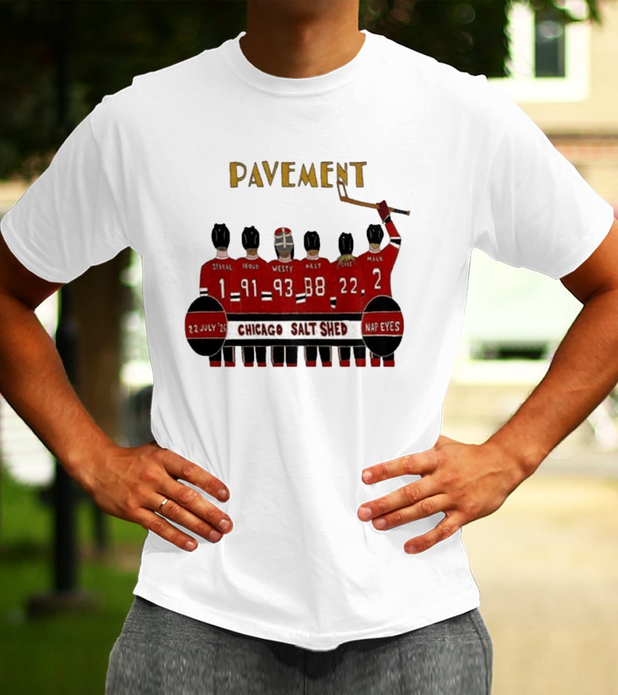 Pavement Chicago Salt Shed July 22 2026 Hockey Theme Nap Eyes Event T-Shirt