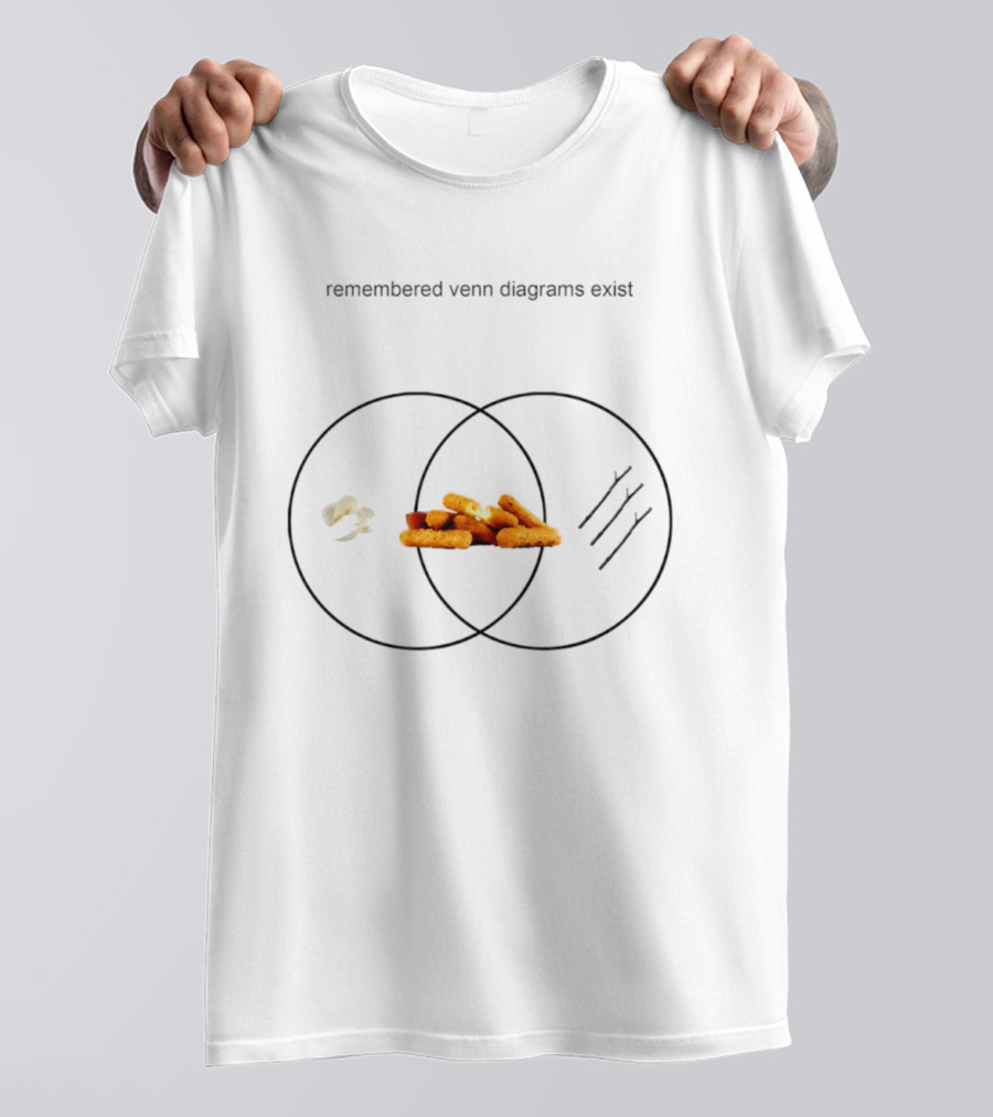 Remembered Venn Diagrams Exist Mozzarella Sticks Diagram T-Shirt