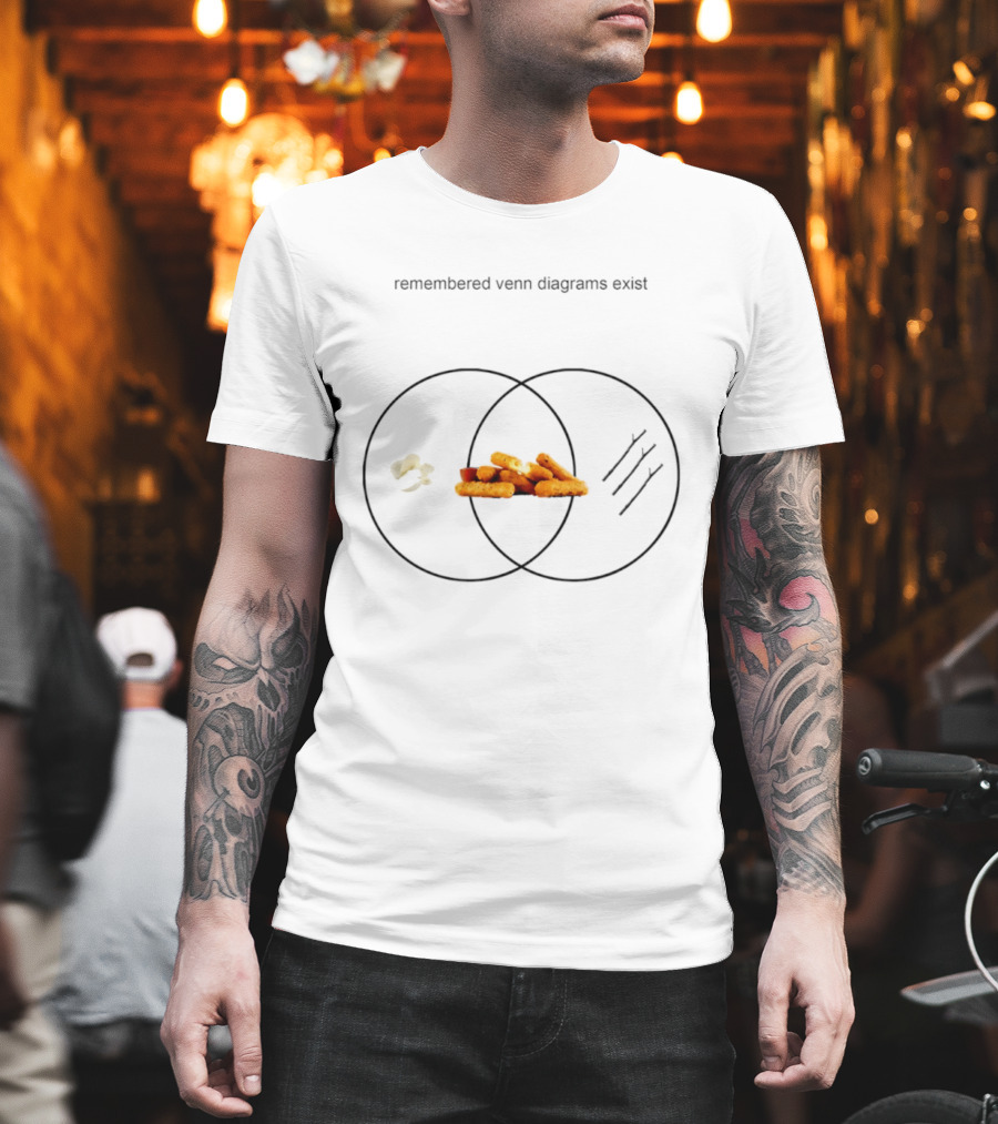 Remembered Venn Diagrams Exist Mozzarella Sticks Diagram T-Shirt