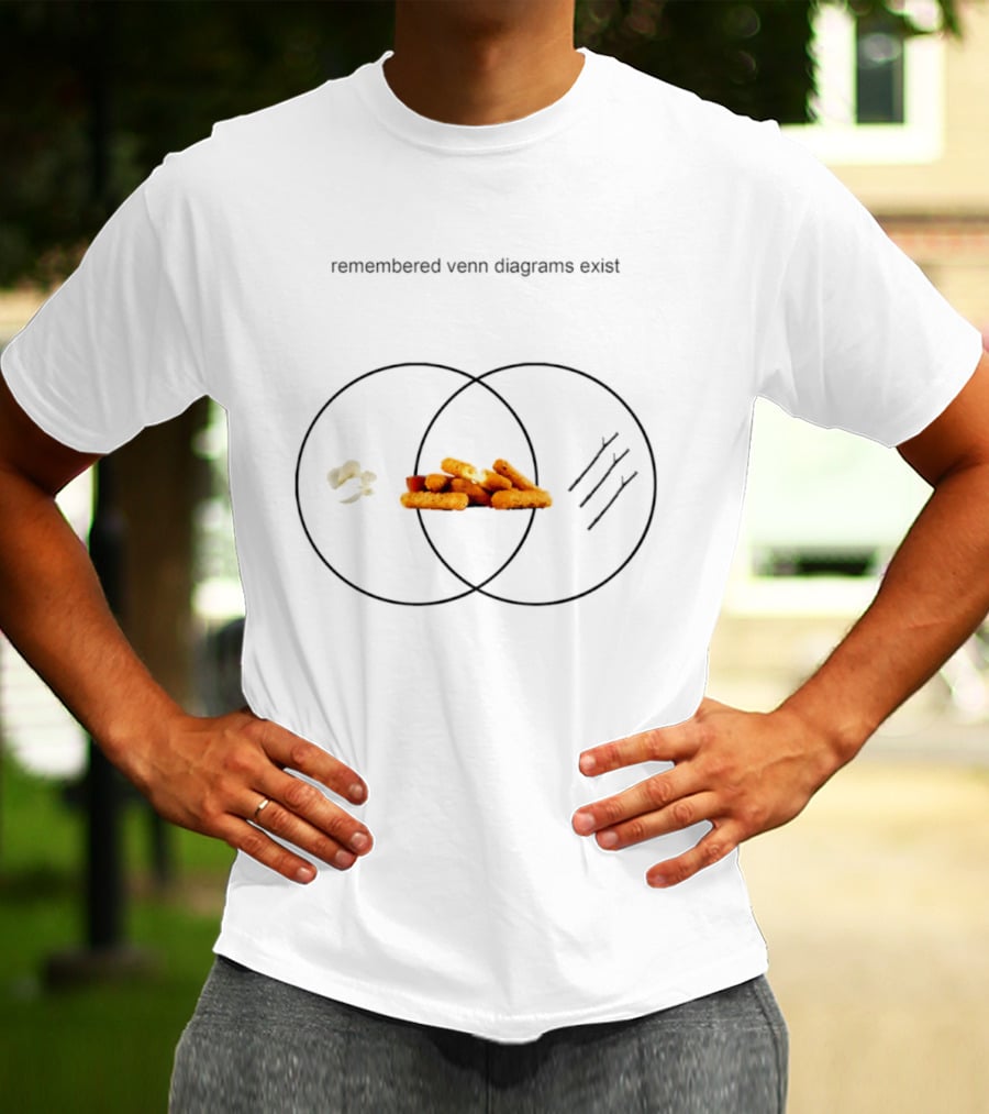 Remembered Venn Diagrams Exist Mozzarella Sticks Diagram T-Shirt
