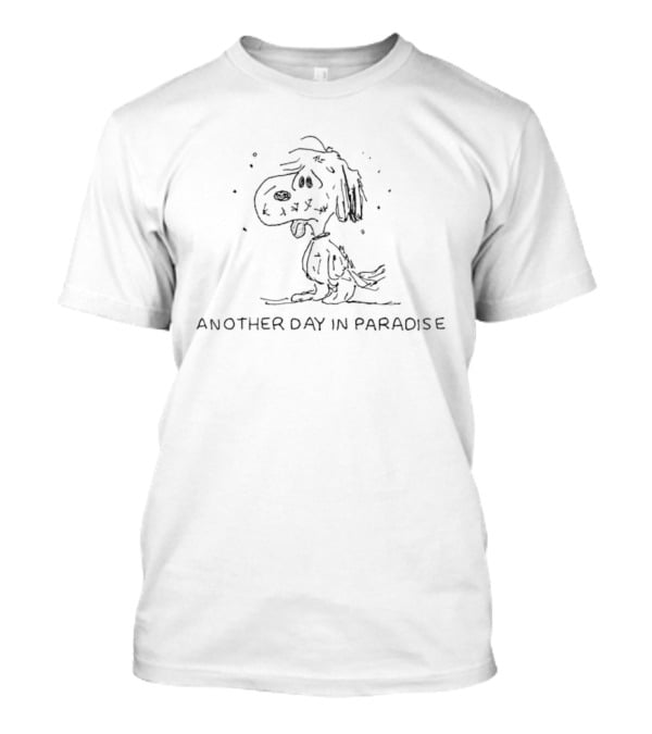 Snoopy Another Day In Paradise Peanuts Charlie Brown Comic Strip T-Shirt
