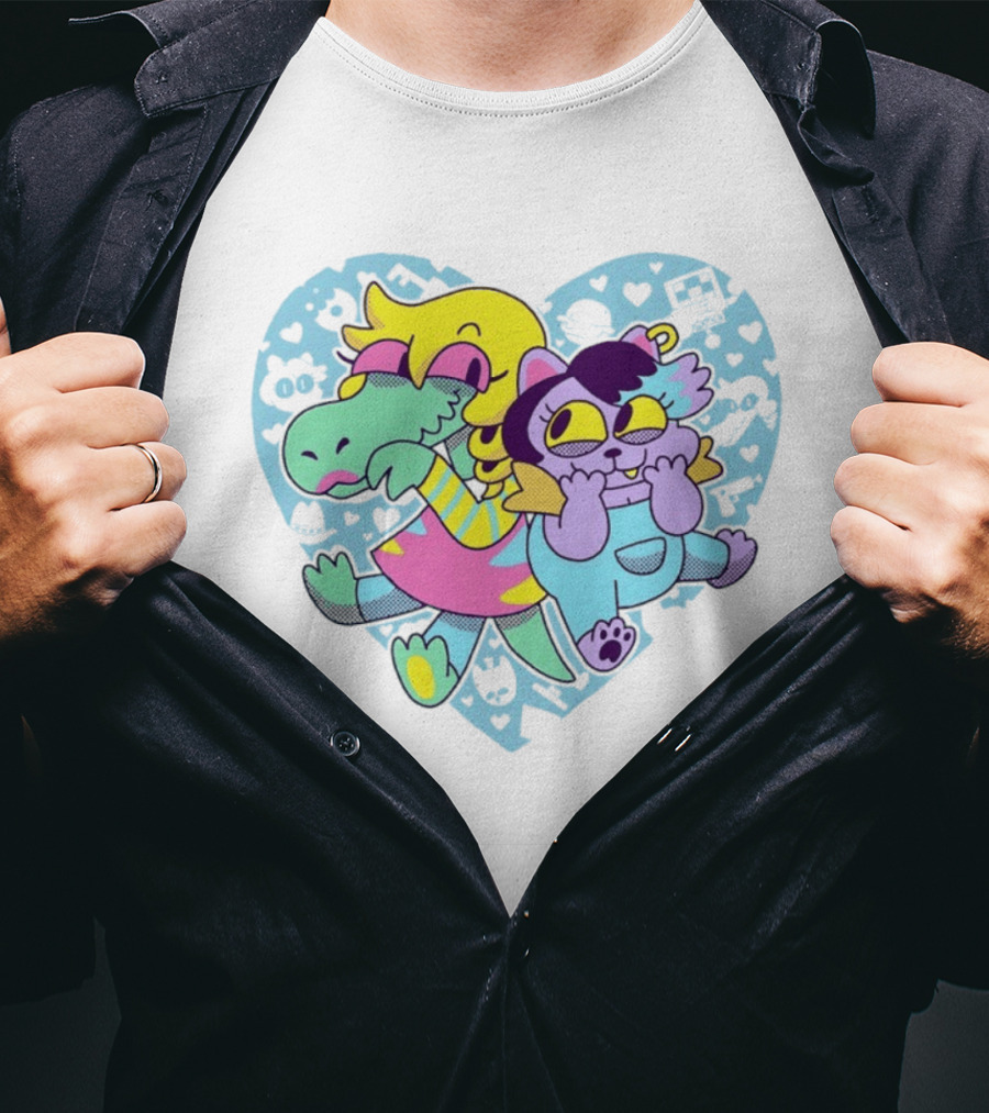 So Hyped 10th Anniversary Undertale Deltarune Heart Characters T-Shirt