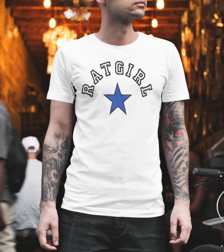 Stray Rats Ratgirl Star Blue T-Shirt