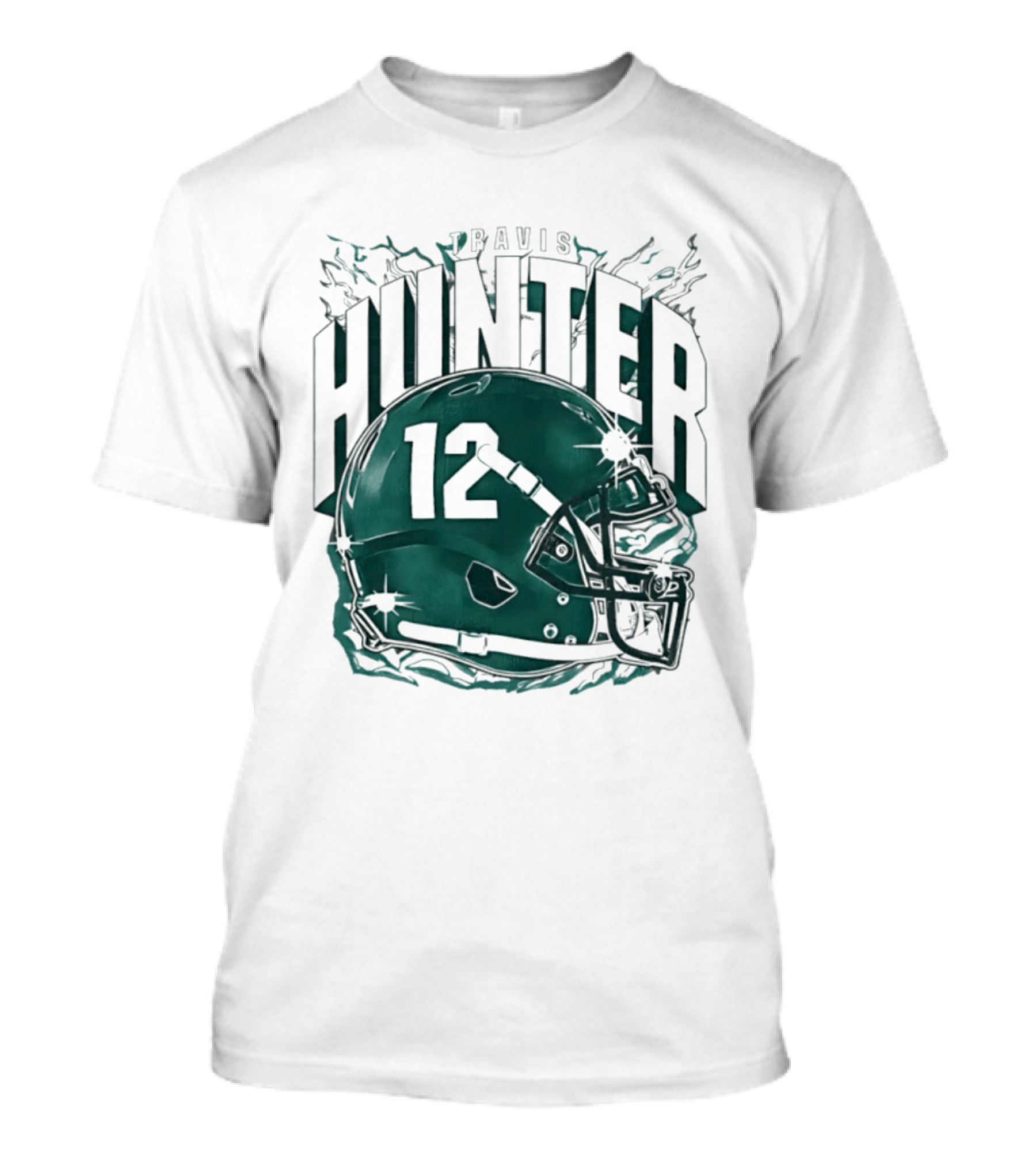 Travis Hunter 12 Helmet Jacksonville Jaguars Sports Fan T-Shirt