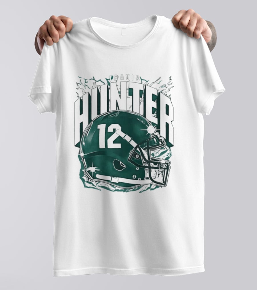 Travis Hunter 12 Helmet Jacksonville Jaguars Sports Fan T-Shirt