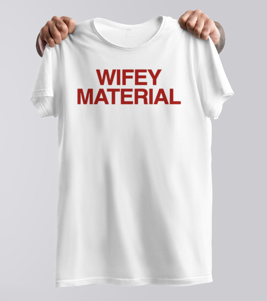 Wifey Material Bold Red T-Shirt