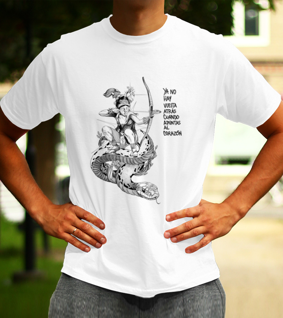 Ya No Hay Vuelta Atrás Cuando Apuntas Al Corazón Arco Y Flecha Silueta T-Shirt