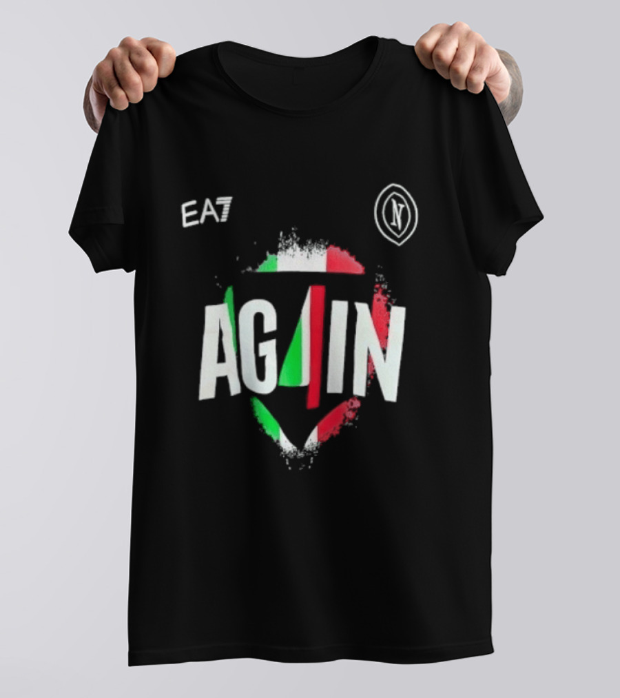 EA7 AG4IN Italian Flag T-Shirt