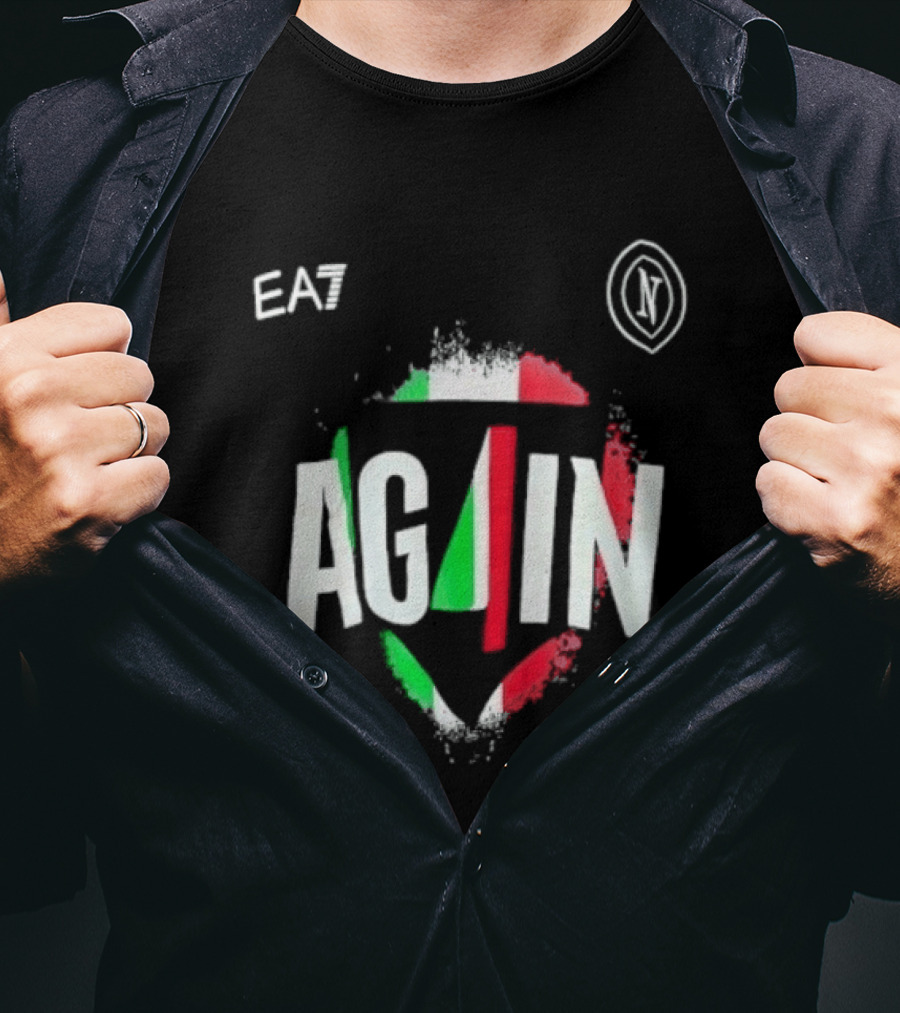 EA7 AG4IN Italian Flag T-Shirt