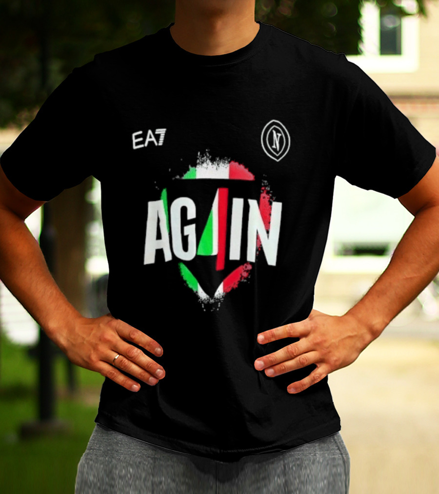 EA7 AG4IN Italian Flag T-Shirt