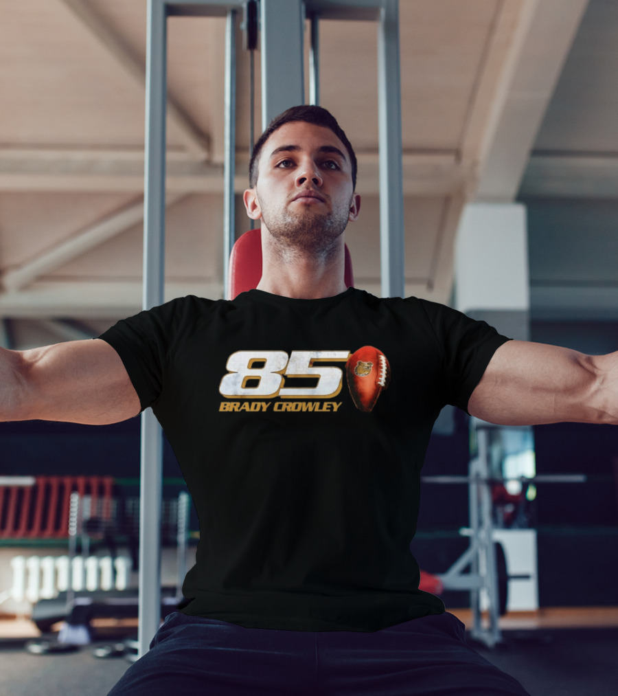 85 Brady Crowley Football Bear T-Shirt