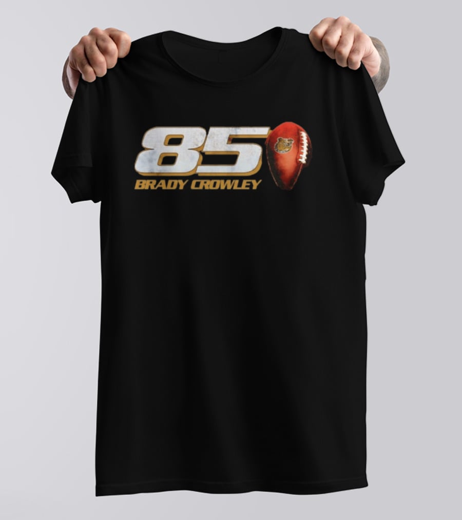 85 Brady Crowley Football Bear T-Shirt