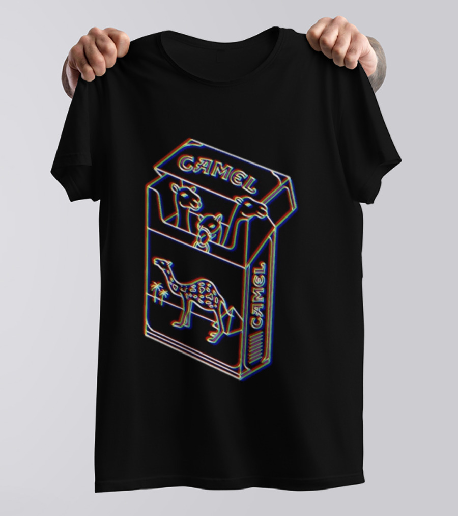 Camel Cigarette Pack Neon Camel Trio T-Shirt