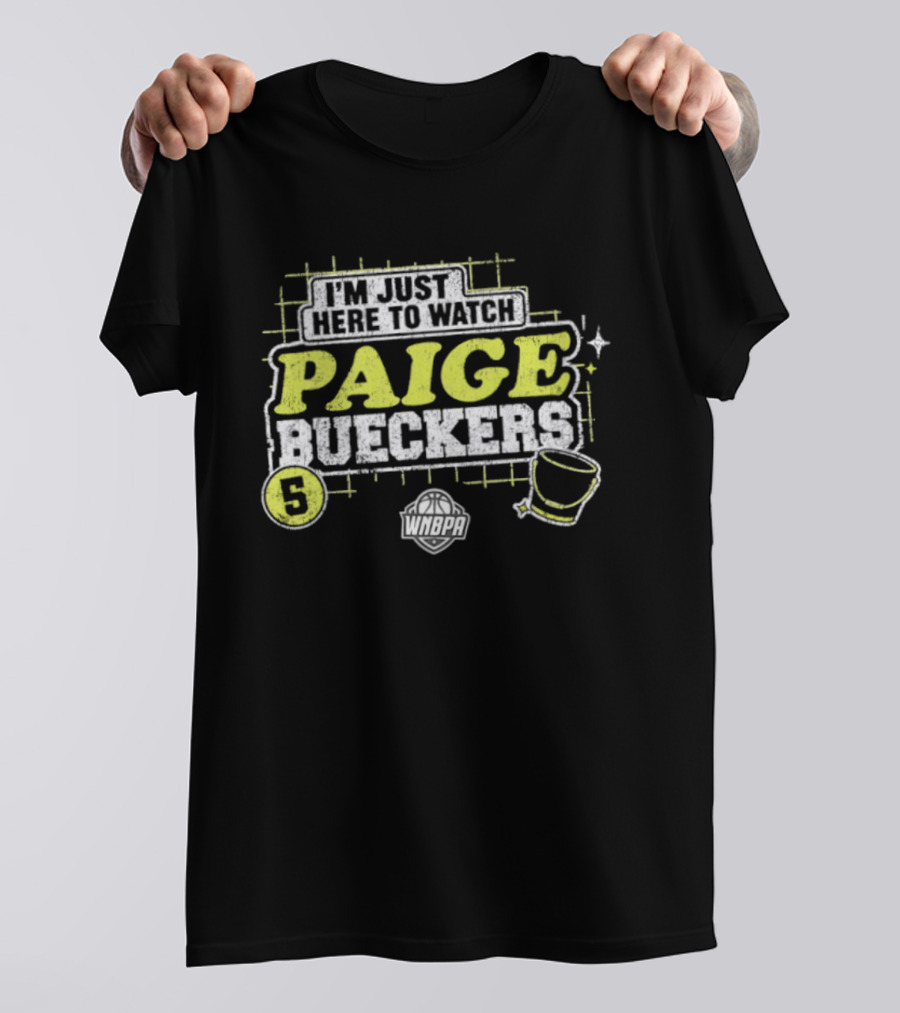 I'm Just Here To Paige Bueckers 5 Dallas Wings WNBA Basketball T-Shirt