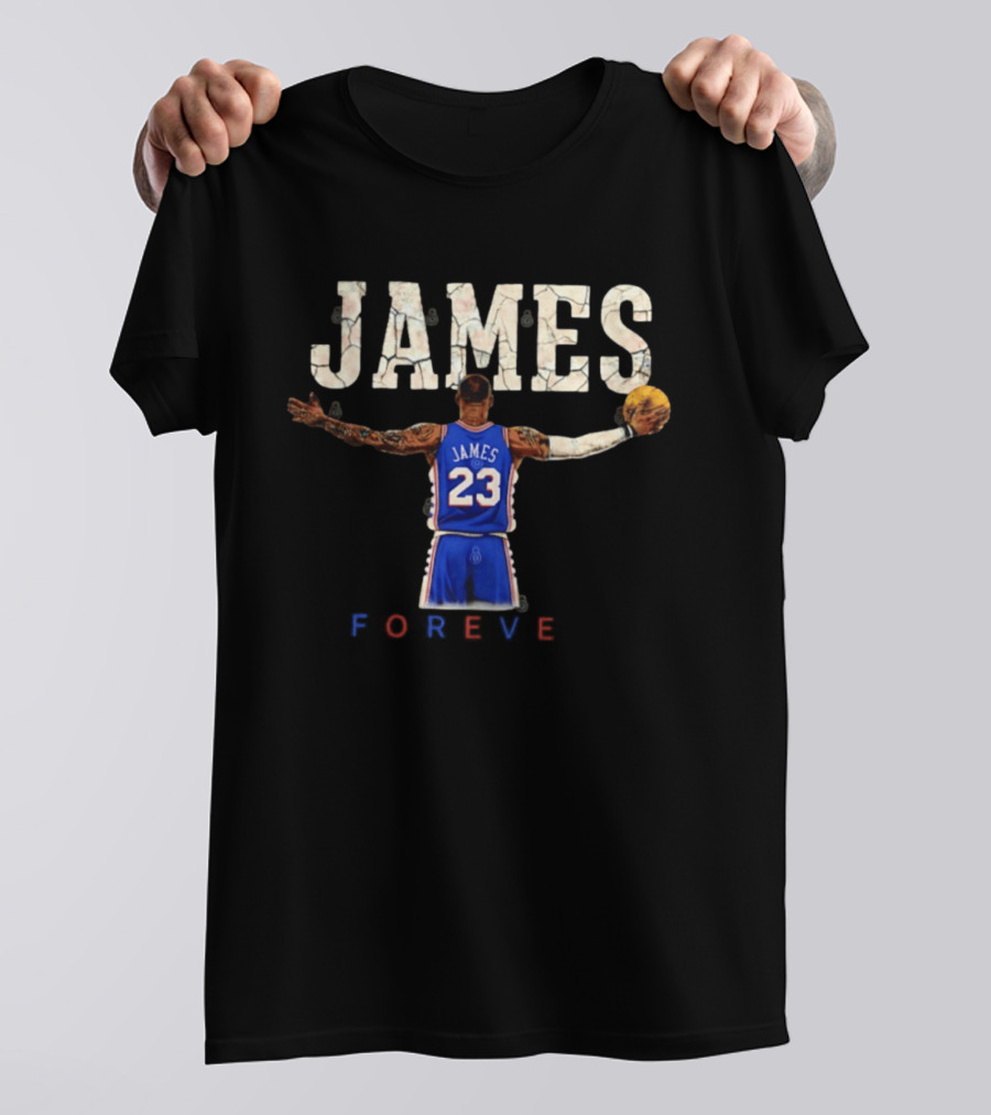 James 23 Forever Philadelphia 76ers Lebron James NBA T-Shirt