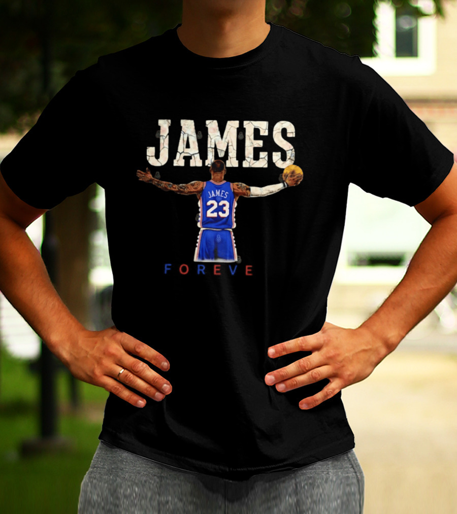 James 23 Forever Philadelphia 76ers Lebron James NBA T-Shirt