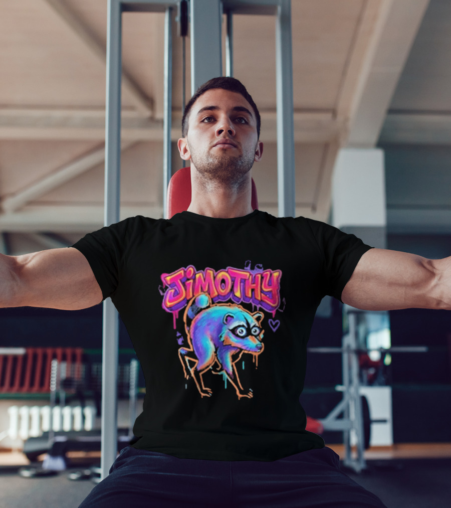 Jimothy Colorful Graffiti Raccoon T-Shirt