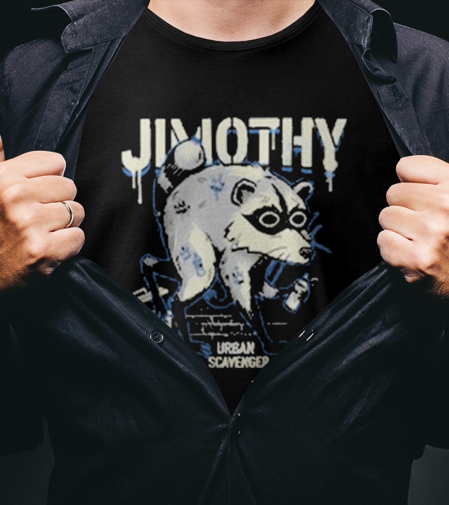 Jimothy Urban Scavenger Trash King Raccoon Dumpster Adventure T-Shirt
