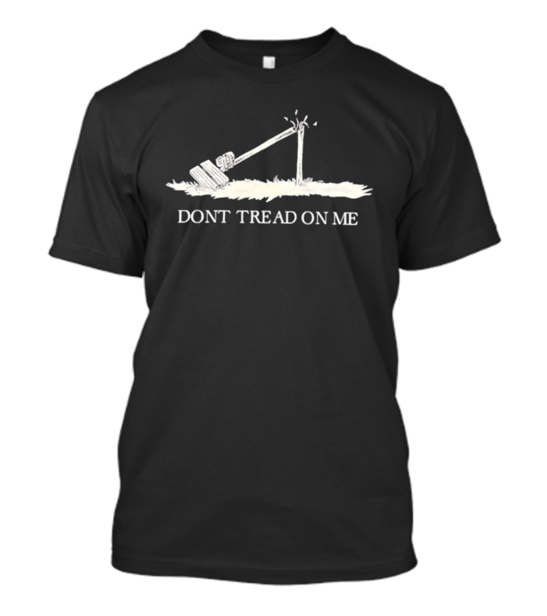 Dont Tread On Me Gadsden Flag Libertarian Fallen Liberty Pole T-Shirt