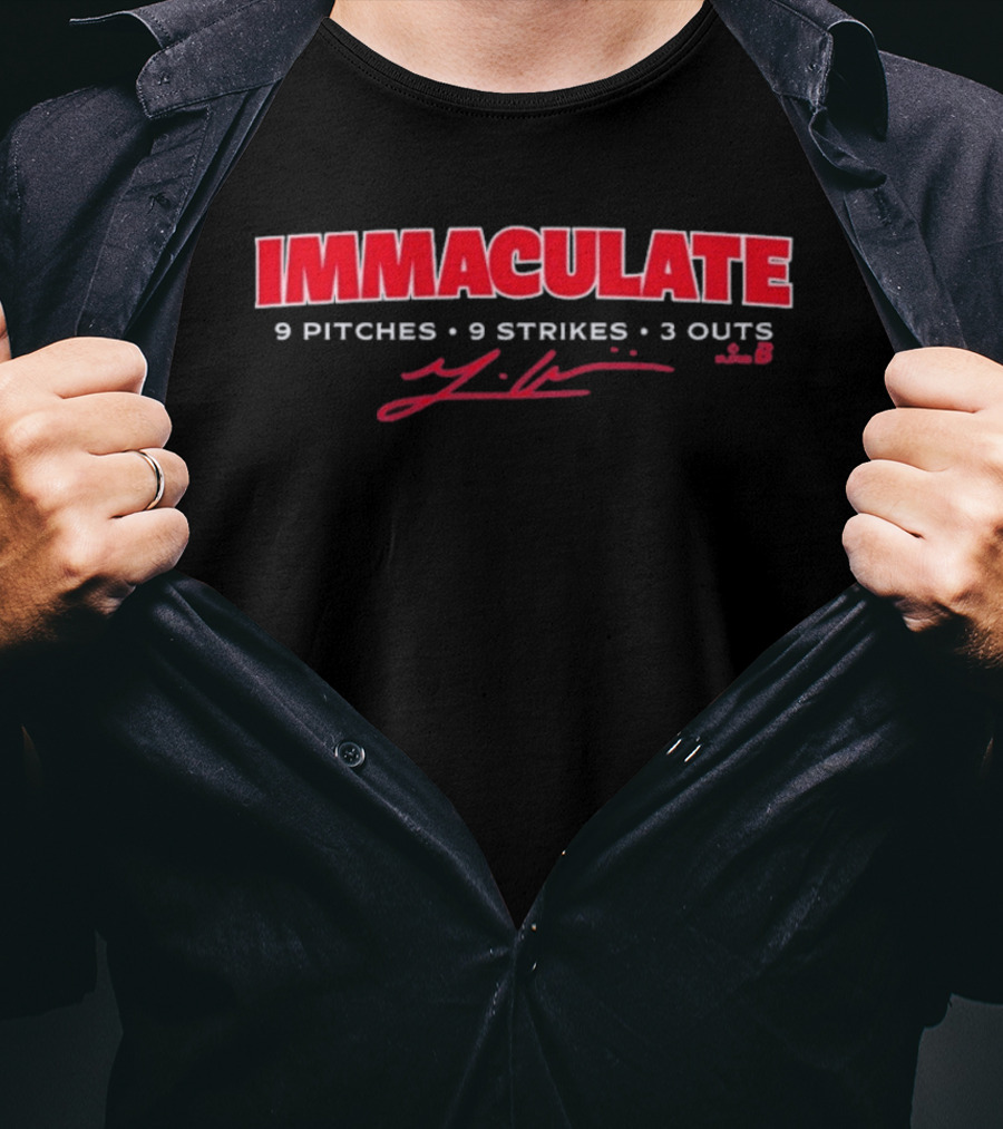 Immaculate 9 Pitches 9 Strikes 3 Outs Signature T-Shirt