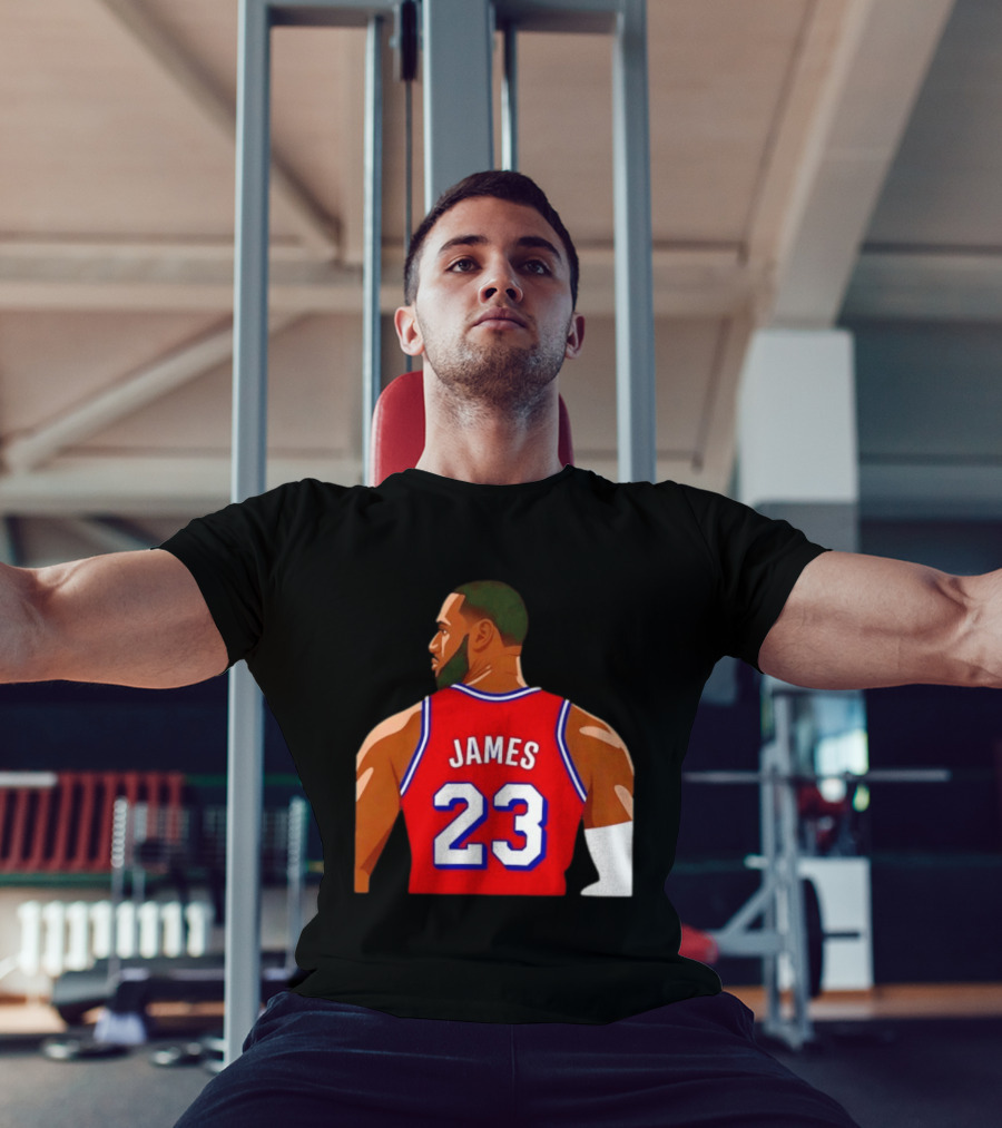 Lebron James 23 Philadelphia 76ers Red Jersey T-Shirt